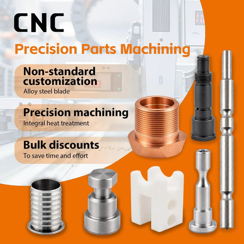 Custom CNC Machined Metal Parts Turning And Milling Fabrication Aluminum Stainless Steel Brass Components For DIY Makers And Industrial Fixtures Built From Your Drawings And Specs - CNC precision parts assortment