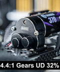 Beefed Up CNC Aluminum Transmission Upgrade For 1 18 RC Crawlers With 370 Brushed Motor And 24 To 1 Gear Set 45T Gear MB100 ESC Ready