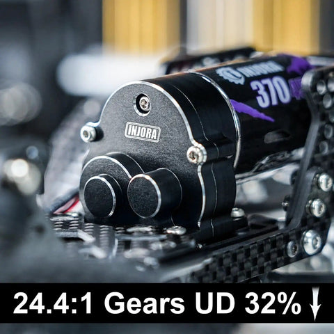 Beefed Up CNC Aluminum Transmission Upgrade For 1 18 RC Crawlers With 370 Brushed Motor And 24 To 1 Gear Set 45T Gear MB100 ESC Ready