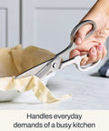 Heavy Duty Kitchen Shears 8 Inch German Stainless Steel Poultry Scissors cutting parchment by hand