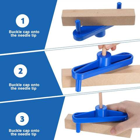 Bulletproof Center Finder And Scriber Tool Set For Woodworking Marking Gauge Positioning Ruler Solid ABS showing step-by-step usage.