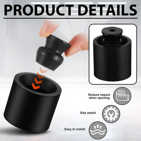 Low Profile Trailer Door Holder Kit With Rubber Bumpers Four Sets for RVs Campers Cargo Holds detail view