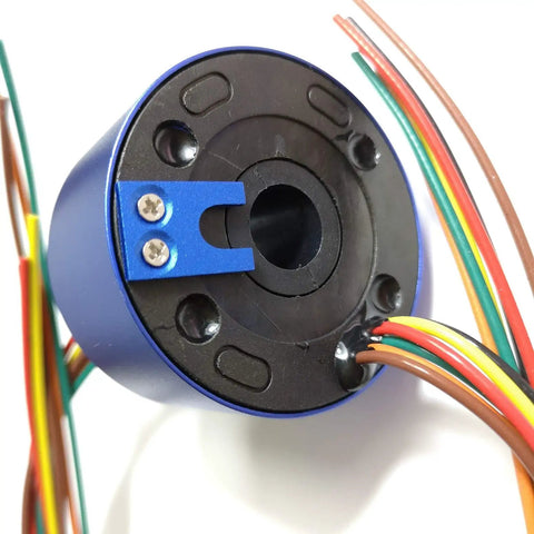 Slip Ring Rotary Electrical Connector For Motors And Data Buses, 2 4 6 12 Wire Collector Ring, Heavy Duty 10A, Inner Hole 12.7mm, Outer Diameter 54mm, Gold Contact Points For Smooth Low Torque Runs And Easy Circuit Linking