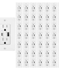 Drop The Bulky Chargers With This Heavy Duty 50 Pack USB Outlet Offering Type A Plus C Ports, 15 Amp Tamper Resistant Build, Complete Wall Plate Included For Zero Hassle Bedroom Or Office Vibe In Clean White, showcasing multiple USB outlets.