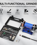 Badass 3 Inch Mini Bench Grinder And Polisher With Rotary Tool Attachment Runs On A Hella Powerful Full Copper Motor for multi-tool tasks.