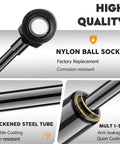 Close-up of nylon ball socket and steel tube of rear hatch lift supports for 1993-2002 Firebird and Camaro not convertible