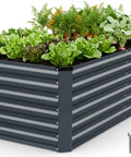 Heavy-Duty Galvanized Raised Garden Bed 6x3x2 Ft For Vegetables, Outdoor Metal Planter Box With Rust Resistant Panels