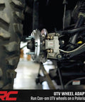Upgrade Your Polaris UTV Setup With These Heavy Duty 4x156 To 4x136 Wheel Adapters showing installation on a UTV.