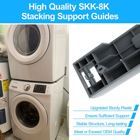 Space Saving Stacking Kit For 27 Inch Front Load Washers And Dryers Compatible With Most Units Includes SKK-8K And SKK-7A Brackets