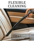 Flexible Crevice Tool And Extension Hose Kit For Cordless Vacuums cleaning car seat gap.