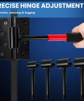 4 In 1 Door Hinge Adjustment Tool For Residential And Commercial Use, Heavy Duty Gap Adjusting Wrench With Threaded Design And Rubber Handle in use