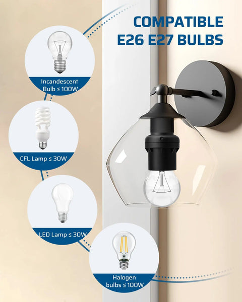 Dusk To Dawn Light Sensor Socket For E26 E27 Bulbs Auto On Off Converts Any Fixture To Smart Auto Lighting with bulb types shown