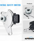 Neutral Safety Switch for Toyota Corolla Matrix Yaris and Scion xA OEM 84540-46010 Automatic Transmission Gear Position Sensor Direct Fit Plug And Play Replacement, silver metal with black connector