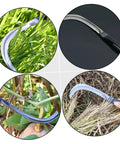 Close-ups of Two Piece Manganese Weeding Sickle With Comfy Grip For Gardening And Agriculture Use Sharp Blades Efficient Harvesting