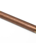 Red brass pipe nipple, 3/4 inch NPT male, 8 inches long, copper-colored plumbing fitting