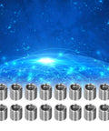 100 Pack M6 X 1 Thread Repair Inserts Stainless Steel Metric Thread Sleeves For Damaged Holes on blue abstract background