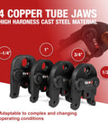 Pro Grade Go To Copper Pipe Crimp Tool Kit with Four Jaws One Half Inch Three Quarter Inch One Inch One And A Quarter Inch