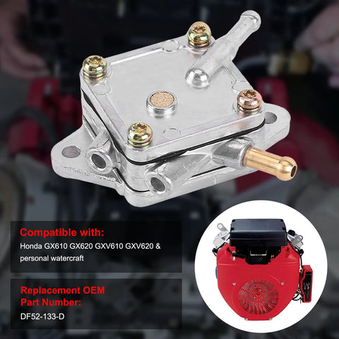 Vacuum Pulse Fuel Pump For Honda GX610 GX620 GXV610 GXV620 Personal Watercraft And Snowmobiles 31 Liters Per Hour OEM 16700 ZJ1 003 Square Single Outlet
