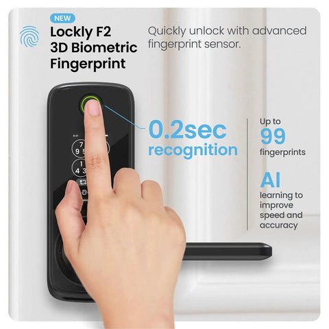 Ultra Smooth Ai Biometric Fingerprint Smart Lock Door Handle With Easy Peasy No Sweat Keyless Entry And Quick As Lightning Auto Unlock To Keep Your Crib Secure Today