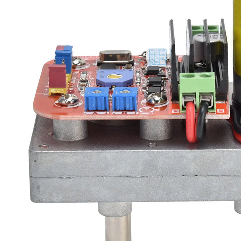 Dead Nuts Robot Servo Motor Delivering Sick Torsion With Reinforced Metal Gears And Aluminum Housing showing control board components.