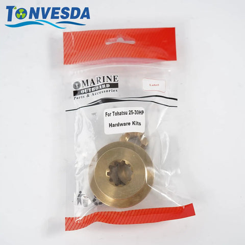 Outboard Propeller Installation Hardware Kit For Tohatsu 25 To 30 HP Boats Includes Thrust Washer Washers Nut And Cotter Pin