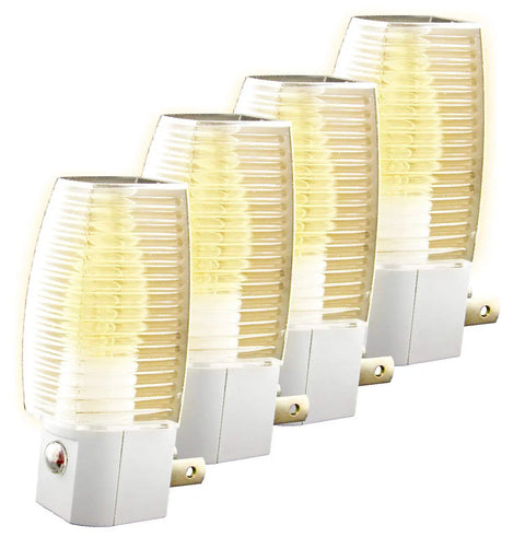 Incandescent Night Light 4 Pack Plug In Dusk To Dawn Night Lights For Hallways Bathrooms And Bedrooms Auto On At Dusk Auto Off At Dawn Soft 4W Glow