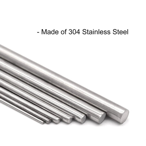304 Stainless Steel Round Rod 1.5mm by 300mm Lathe Bar Stock 10 Pcs for DIY Crafts Model Cars Helicopters Airplanes
