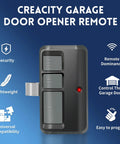 Two Pack Universal Garage Door Opener Remote for Most Major Brands, 120 Foot Range, Rolling Code Security shown front view