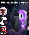 Close-up of Two Pack 24V RS555 Upgrade Motor Gearbox Kit For Ride On Cars High Speed 40000 RPM with gear mechanism