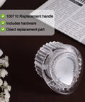 Close-up of acrylic knob from 2Pcs Replacement Knob Handle Kit For 100710 Shower Handle And Bathroom Faucet Tub Accessories