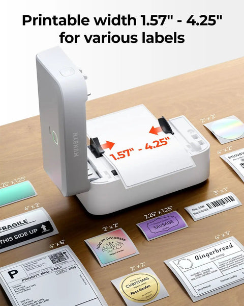 Wireless Bluetooth Thermal Label Printer For 4x6 Shipping Labels And Print Width 1.57 To 4.25 Inches Ideal For Small Businesses