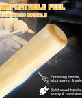 Close-up of a solid wood handle from the Eight Piece High Speed Wood Lathe Chisel Set With Parting Tool And Gouges, showcasing comfort and sturdiness.