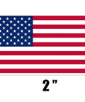 Patriotic USA Flag Sticker Pack Six White 1x2 Inch Decals For Hard Hats Biker Helmets Tool Boxes And Work Gear Made In USA Durable Vinyl