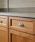 10 Pack 3 Inch Drawer Pulls Brushed Satin Nickel Cabinet Handles Cup Pulls Hole Center Kitchen Hardware Durable No Fuss Install Modern Look For Cabinets And Drawers Everyday shown on wooden cabinets