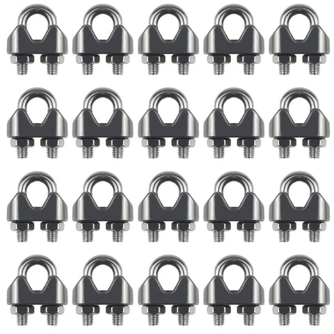 Heavy Duty 304 Stainless Steel Wire Rope Cable Clips And Clamps For Rigging Hardware That Are Tough As Nails And Damn Near Indestructible For Any Outdoor Job