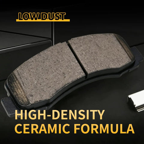 Ceramic Front Brake Pads Set For Ford Expedition 2010-2017, Ford F-150 2010-2017, Lincoln Navigator 2010-2017 showing low dust feature