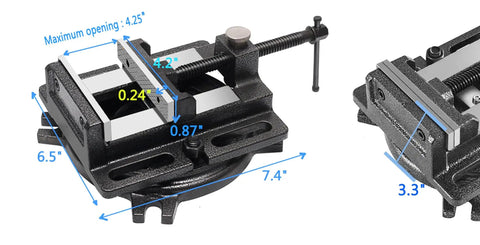 Beefy 4.2 Inch Quick Release Workbench Vise Clamp Portable Heavy Duty Vice For Drill Press With 110 Degree Swivel Base