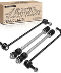 Four Piece Front And Rear Sway Bar Links Kit Stabilizer Links For Chevy Traverse 2009-2017 GMC Acadia 2007-2016 Buick Enclave 2008-2017 Saturn Outlook 2007-2010 shown with packaging and four metal links