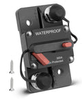 300A Circuit Breaker With Manual Reset Kill Switch for Marine Electrical System featuring waterproof housing and three-eighths inch studs.