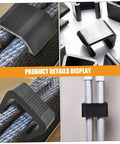 Close-up of 10 Pack Garden Furniture Clips For Wicker And Rattan Chairs, showcasing black fasteners on furniture connections.