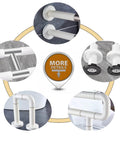 Detailed view of 28 Inch Stainless Steel Toilet Grab Bar With Anti Slip Nylon Coating Handrail For Elderly Bathroom Safety And Handicap Shower Bath Rail White Non Slip Easy Install Support.