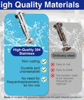 High-Quality 304 Stainless steel M6X25 barrel nut with hex head, showcasing durability against ordinary steel.