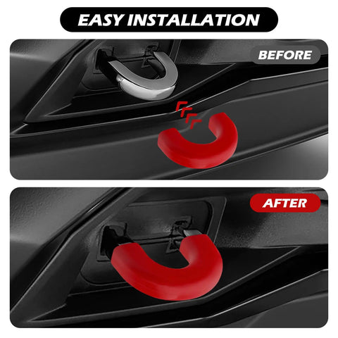 Tow Hook Covers For Chevy Colorado And GMC Canyon, Red Front Bumper Hitch Cover, Custom Fit 2015-2026 Colorado, 2015-2022 Canyon