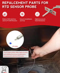 RTD Grill Internal Temperature Probe Replacement for Copperhead Series Wood Pellet Vertical Smokers PT1000 sensor feature