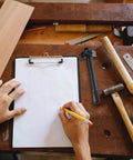 Straight Shooting Carpentry Marking Gauge And Heavy Duty Manual Parallel Scriber With Dual Side Imperial Graduations For Snappy DIY Wood Layouts and Bullseye Precision Marking on a workbench.