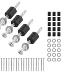 Pegboard Mounting Hardware Kit With 72 Pieces 24 Sets Of Screws Spacers And Washers For One Quarter Inch And One Eighth Inch Pegboards