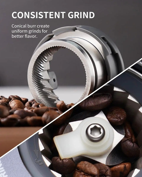 Conical Burr Espresso Coffee Grinder Electric With Precision Timer 2.0 Touchscreen Adjustable Burr Mill 51 Precise Settings