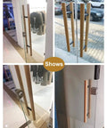 Beefy Wood Door Pull Set For Sliding Barn Doors And Shower Doors Natural Finish Indoor Outdoor Handles 40 Inch Long Pair