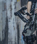 Operator using Float Handheld Gimbal Support System With V Mount For DJI RS3 Pro And RS2, showcasing pro level stability on set.