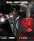 Cordless Tire Inflator With Digital Pressure Gauge And 160 PSI Portable Air Pump For Cars Motorcycles Bikes And Balls Tool Only Battery Not Included Compatible With Milwaukee 18V Batteries red LED and SOS light modes